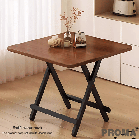 [Pre-order] โต๊ะอเนกประสงค์ PROMA-DTB-55-04 80 ซม. สีน้ำตาลเข้ม/ดำ_8
